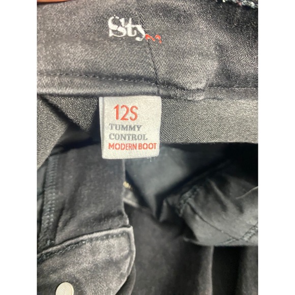 Sky High Jeans Womens Size 12S Black Bootcut Tummy Control‎ Modern Stretch - Picture 2 of 3